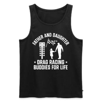 Drag Racing Race Car Dad Daughter - Men's Premium Organic Tank Top - black - Front - AI Model Male 178 light (178cm)