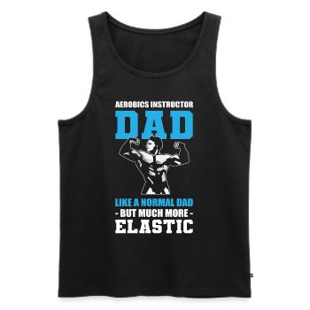 Aerobic Instructor Like A Normal Dad Fitness Coach - Men's Premium Organic Tank Top - black - Front - AI Model Male 178 light (178cm)