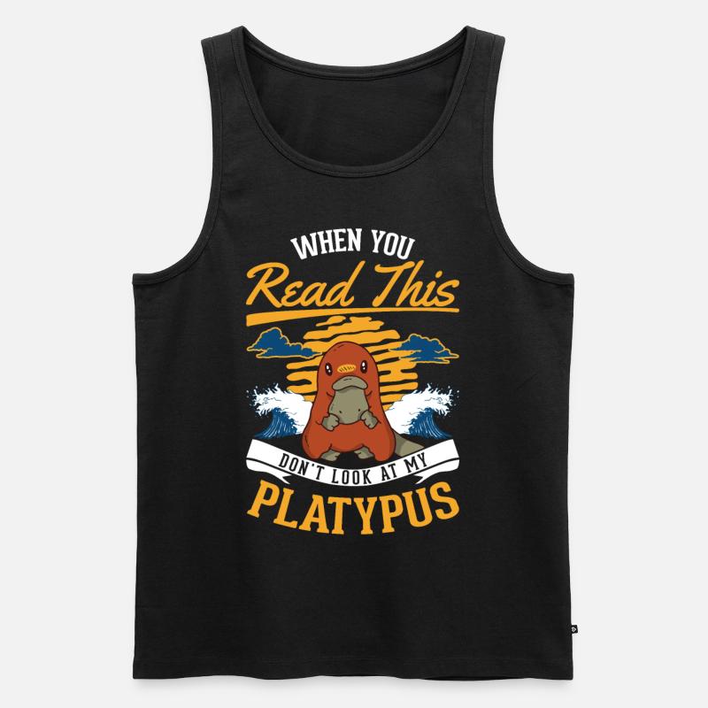 Schnabeltier Platypus - Männer Premium Bio Tank Top - Schwarz
