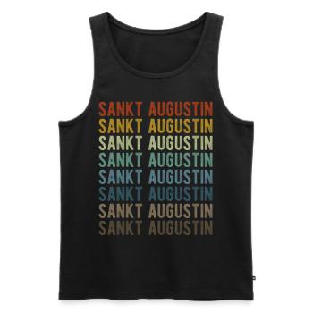 Sankt Augustin Town Rétro Vintage - Débardeur bio Premium Homme - noir - Devant - Michal (187cm)