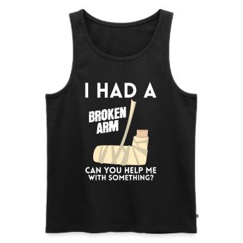 Knochen Ellbogen Hand Handgelenk Verletzung Ich - Männer Premium Bio Tank Top - Schwarz - Vorne - Michal (187cm)
