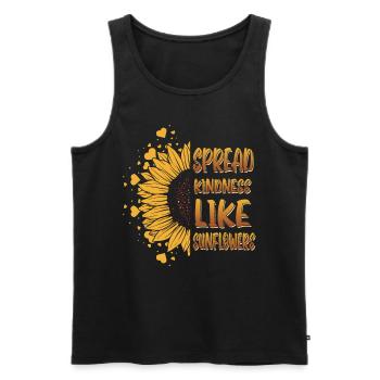 Inspiration de Motivation de tournesol - Débardeur bio Premium Homme - noir - Devant - Michal (187cm)