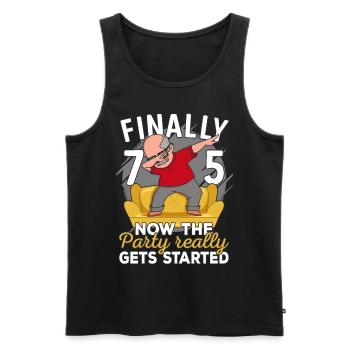75th birthday man 75 years old 75th 75er grandpa - Men's Premium Organic Tank Top - black - Front - Michal (187cm)