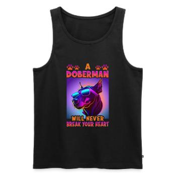Hunde Spruch Doberman Design für Hundeliebhaber - Männer Premium Bio Tank Top - Schwarz - Vorne - Michal (187cm)