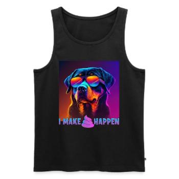 Hunde Spruch Rottweiler Design für Hundeliebhaber - Männer Premium Bio Tank Top - Schwarz - Vorne - Michal (187cm)