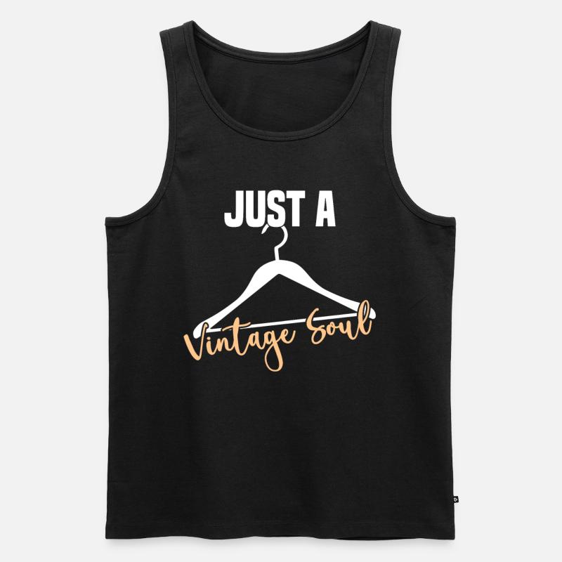 Secondhandladen Secondhand Öko Hipster Gebraucht - Männer Premium Bio Tank Top - Schwarz