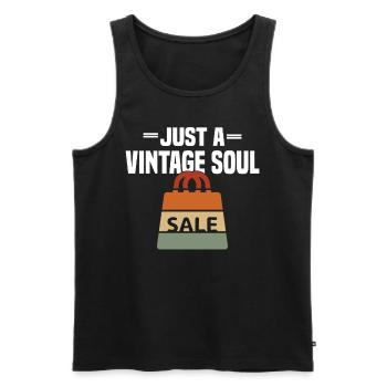 Secondhand Shop Secondhand Eco Hipster Used - Men's Premium Organic Tank Top - black - Front - Michal (187cm)