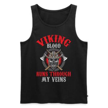 Le sang viking coule dans mes veines - Débardeur bio Premium Homme - noir - Devant - Michal (187cm)