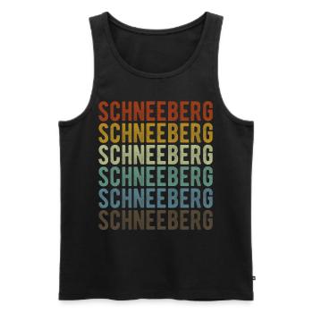 Schneeberg Stadt Retro Vintage - Männer Premium Bio Tank Top - Schwarz - Vorne - Michal (187cm)
