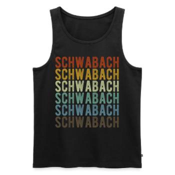 Schwabach Stadt Retro Vintage - Männer Premium Bio Tank Top - Schwarz - Vorne - Michal (187cm)