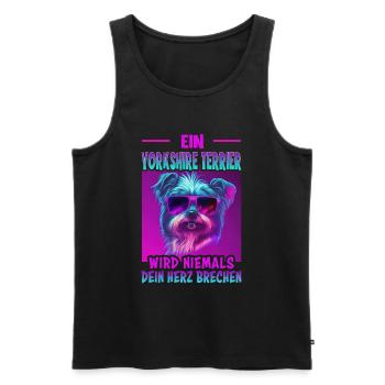 Hunde Spruch Yorkshire Terrier Design für - Männer Premium Bio Tank Top - Schwarz - Vorne - Michal (187cm)