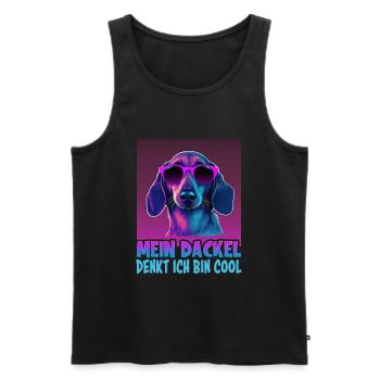 Dackel Spruch Dachshund Design für Hundeliebhaber - Männer Premium Bio Tank Top - Schwarz - Vorne - Michal (187cm)