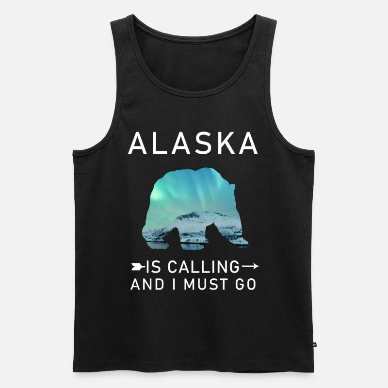 Alaska - Männer Premium Bio Tank Top - Schwarz
