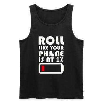 Inline Skater - Männer Premium Bio Tank Top - Schwarz - Vorne - AI Model Male 178 light (178cm)