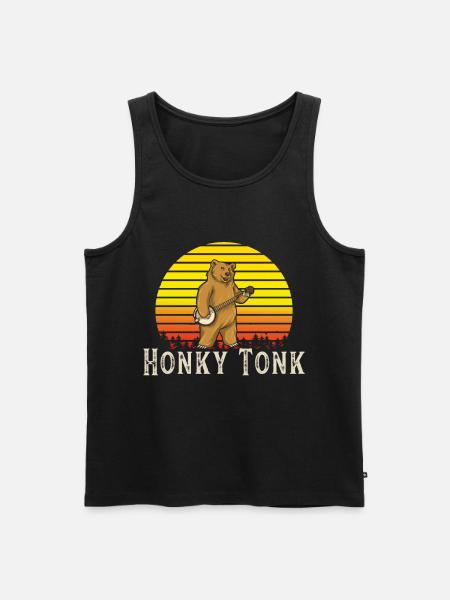 Banjo skjorter til mænd Bluegrass Appalachia Folk - Herre Premium økologisk tanktop - sort