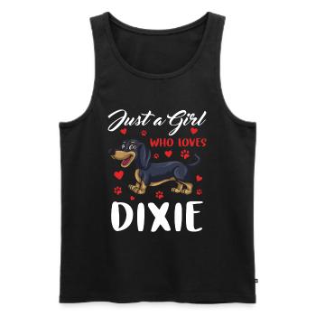 Teckel Cadeau Dixie Viennese Doxie Teckel - Débardeur bio Premium Homme - noir - Devant - AI Model Male 178 light (178cm)