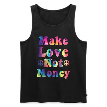 Hippie Geschenk Acidhead Flowerpower Hippi Hippy - Männer Premium Bio Tank Top - Schwarz - Vorne - AI Model Male 178 light (178cm)