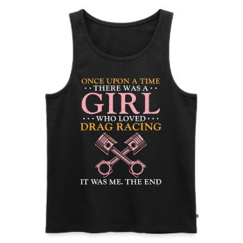 Drag Racing Race Car Girl Once - Men's Premium Organic Tank Top - black - Front - Michal (187cm)