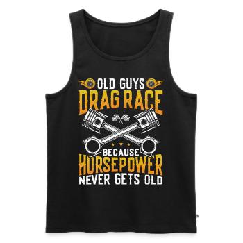 Drag Racing Race Car Old Guys Drag - Männer Premium Bio Tank Top - Schwarz - Vorne - Michal (187cm)