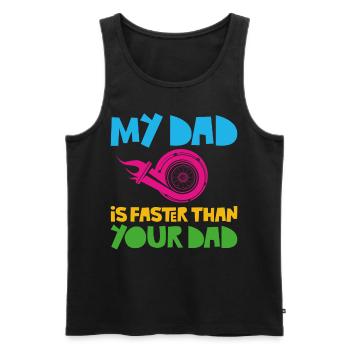 Drag Racing Race Car Dad Son - Men's Premium Organic Tank Top - black - Front - AI Model Male 178 light (178cm)