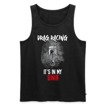 Drag Racing Race Car Fingerprint - Männer Premium Bio Tank Top - Schwarz - Vorne - Michal (187cm)