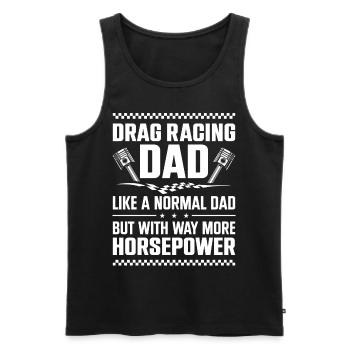 Drag Racing Race Car Dad Vintage - Men's Premium Organic Tank Top - black - Front - AI Model Male 178 light (178cm)
