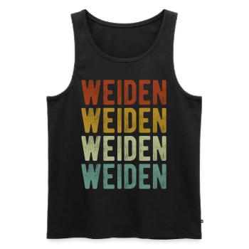 Weiden Stadt Retro Vintage - Männer Premium Bio Tank Top - Schwarz - Vorne - AI Model Male 178 light (178cm)