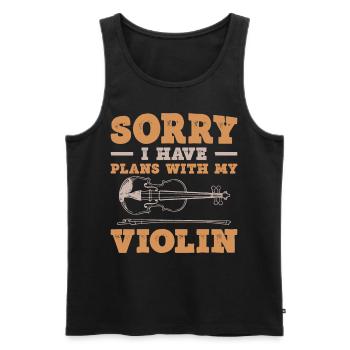 Violin Violinist Sorry I Have - Männer Premium Bio Tank Top - Schwarz - Vorne - Michal (187cm)