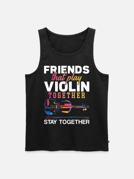 Violon Violoniste Besties Buddies - Débardeur bio Premium Homme - noir