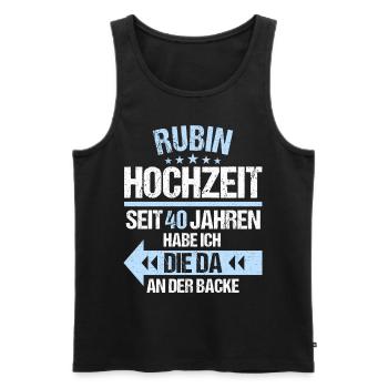40 verheiratet Rubin Hochzeit 40.Hochzeitstag - Männer Premium Bio Tank Top - Schwarz - Vorne - Michal (187cm)
