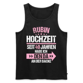 40 verheiratet Rubin Hochzeit 40.Hochzeitstag - Männer Premium Bio Tank Top - Schwarz - Vorne - Michal (187cm)