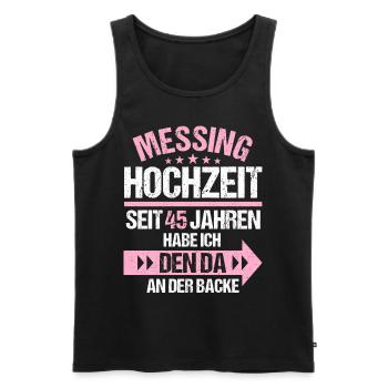 45 verheiratet Messing Hochzeit 45.Hochzeitstag - Männer Premium Bio Tank Top - Schwarz - Vorne - Michal (187cm)