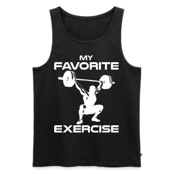 Bevorzugte Übung Mann Gewichtheben Männlicher Gewi - Männer Premium Bio Tank Top - Schwarz - Vorne - AI Model Male 178 light (178cm)