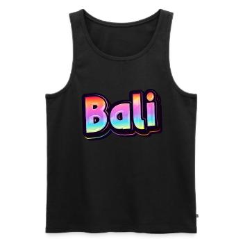 Vintage Indonesien Urlaubsreise Asien Bali - Männer Premium Bio Tank Top - Schwarz - Vorne - Michal (187cm)