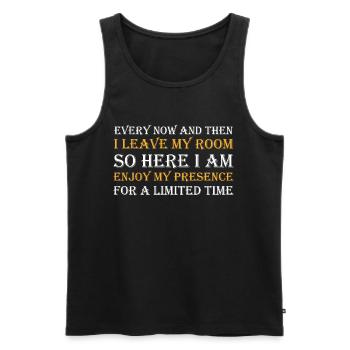 Every Now And Then I Leave My Room Gamer Gaming - Männer Premium Bio Tank Top - Schwarz - Vorne - Michal (187cm)