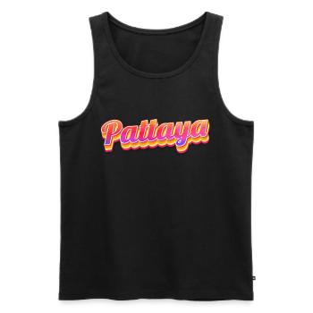 Vintage Thaïlande Holiday Asia Thai Pattaya - Débardeur bio Premium Homme - noir - Devant - Michal (187cm)