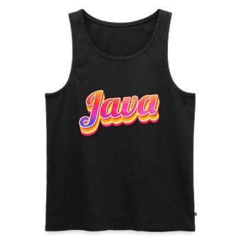 Vintage Indonésie Holiday Asia Java - Débardeur bio Premium Homme - noir - Devant - Michal (187cm)