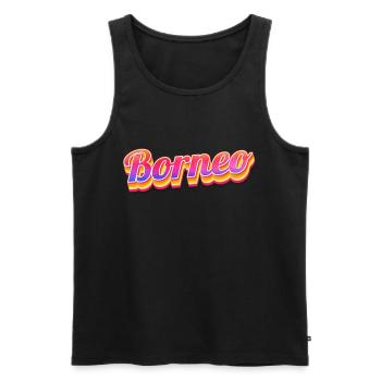 Vintage Indonesia Vacation Trip Asia Borneo - Men's Premium Organic Tank Top - black - Front - AI Model Male 178 light (178cm)
