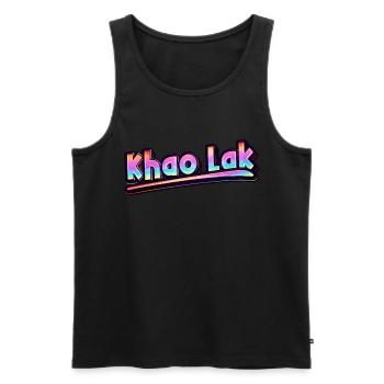 Vintage Thaïlande Holiday Asia Thai Khao Lak - Débardeur bio Premium Homme - noir - Devant - Michal (187cm)