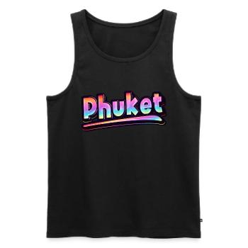 Vintage Thaïlande Vacances Asie Thaï Phuket - Débardeur bio Premium Homme - noir - Devant - Michal (187cm)