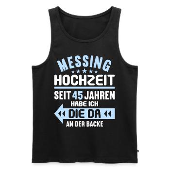 45 verheiratet Messing Hochzeit 45.Hochzeitstag - Männer Premium Bio Tank Top - Schwarz - Vorne - Michal (187cm)