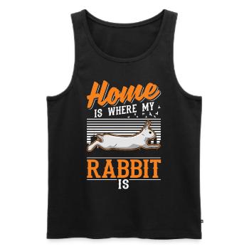 Zuhause ist wo meine Kaninchen ist Hase - Männer Premium Bio Tank Top - Schwarz - Vorne - AI Model Male 178 light (178cm)