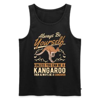 Always be yourself Kangaroo Australia Kangaroo - Men's Premium Organic Tank Top - black - Front - Michal (187cm)