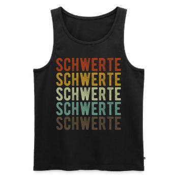Schwerte Stadt Retro Vintage - Men's Premium Organic Tank Top - black - Front - Michal (187cm)