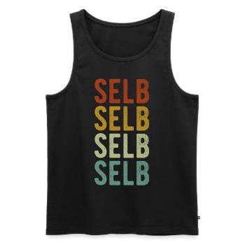 Selb Stadt Retro Vintage - Männer Premium Bio Tank Top - Schwarz - Vorne - Michal (187cm)