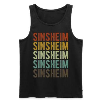 Sinsheim City Retro Vintage - Men's Premium Organic Tank Top - black - Front - AI Model Male 178 light (178cm)