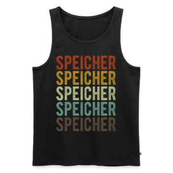 Speicher Stadt Retro Vintage - Männer Premium Bio Tank Top - Schwarz - Vorne - AI Model Male 178 light (178cm)