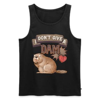 Lustiger-Biber, Biber-Spruch, Wortspiel, Pun - Männer Premium Bio Tank Top - Schwarz - Vorne - Michal (187cm)