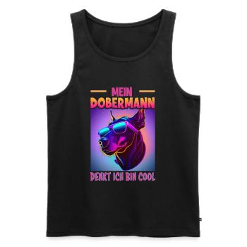 Hunde Spruch Doberman Design für Hundeliebhaber - Männer Premium Bio Tank Top - Schwarz - Vorne - Michal (187cm)