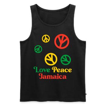 Jamaica Love Jamaica Holidays - Débardeur bio Premium Homme - noir - Devant - AI Model Male 178 light (178cm)